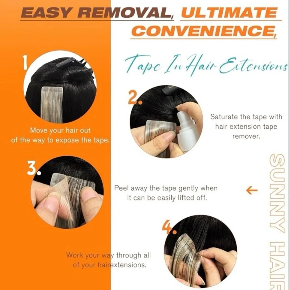 Sunny Human Hair Tape In Extensions 12 Inch 30g 20Pcs #60 Bleach Blonde Remy NEW
